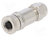 Connector TE Connectivity M12 F 8 pini aurit PG9 ecranat