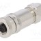Connector TE Connectivity M12 F 8 pini aurit PG9 ecranat