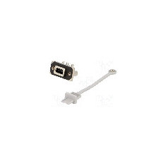 Conector USB B mini, in&#351;urubare, pt. montare pe panou, AMPHENOL - MUSBB15101
