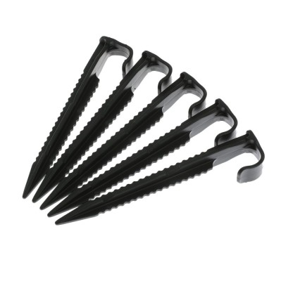 Clema pentru fixare tub pentru irigatii prin picurare, negru, polipropilena, 10 cm, set 5 bucati foto