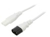 Cablu IEC C7 mamă - IEC C8 tată 1m alb 2,5A 250V