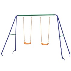 Complex de joaca, 2 leagane, multicolor, 3-8 ani, 269x160x180 cm