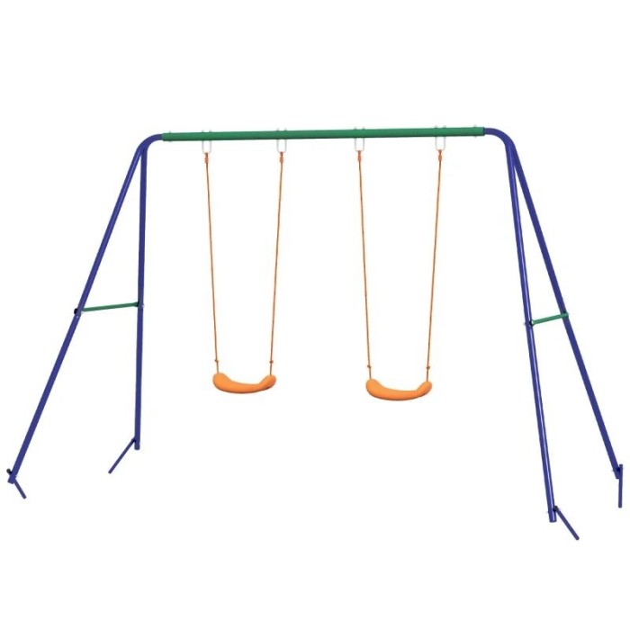 Complex de joaca, 2 leagane, multicolor, 3-8 ani, 269x160x180 cm