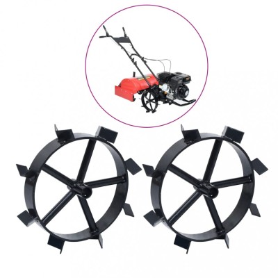 Gossi roti metalice pentru motocultor pe benzina de 6,5 cp, 2 buc. foto