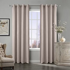 Draperie din catifea cu inele crom, Madison, 150x220 cm, densitate 700 g/ml, Lemonade pink, 1 buc