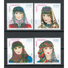 Turcia 1997 3132/35 MNH - Coifa traditională a femeilor turcesti (I)