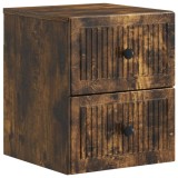 vidaXL Dulap de noapte suspendat Stejar fumuriu 33 x 34,5 x 40 cm 897965