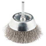 Perie cupa din sarma inox cu ax 50 mm pentru curatare metal Graphite