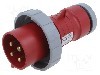 Conector alimentare AC, IEC 60309, IP69K, 32A, 460V, 4 pini, AMPHENOL - 2CMA166513R1000