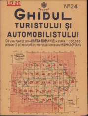 Ghidul turistului si automobilistului harta nr 24 Lugoj 1936 foto