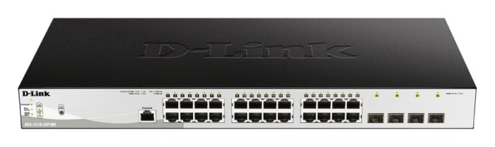 D-Link Switch DGS-1210-28P/ME, 24 porturi Gigabit PoE Base-T, 4 porturi
