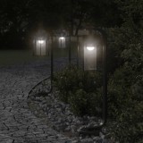 vidaXL Lampă exterioară de podea, negru, 60 cm, oțel inoxidabil