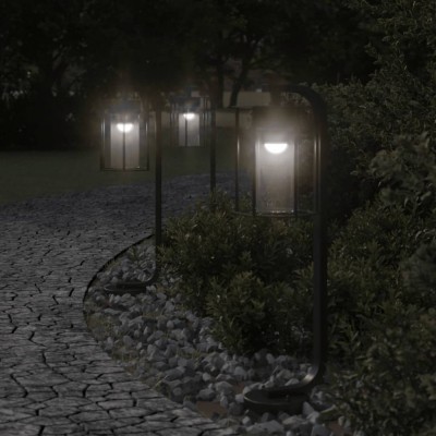 vidaXL Lampă exterioară de podea, negru, 60 cm, oțel inoxidabil foto