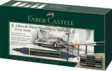 Marker solubil tonuri de gri a.durer 5 buc/set Faber-Castell