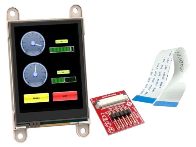 Afișaj TFT 2,4&quot; 240x320 32kB RAM 192kB FLASH 300cd/m2 4D Systems