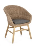 Cumpara ieftin Set 2 scaune natur gri Abaca 62x57x84 cm