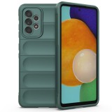 Husa pentru samsung galaxy a52 4g / a52 5g / a52s 5g, antisoc, margini striatii, magic shield, green