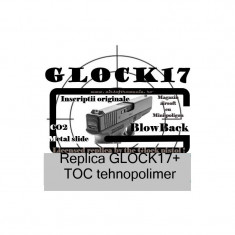 Pistol GLOCK17 inscriptii ORIGINALE CO2 - pachet P R O M O foto