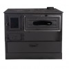 Soba Lemne Micul Fermier Grand Fantazia Lux 9kW, Otel, Gri Mat, Cos Dreapta, 890x510x750mm