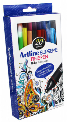 Liner Artline Supreme, Varf Fetru 0.4mm, 10 Culori/set foto