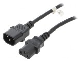 Cablu Alimentare IEC C13-C14 3,5m Negru 10A 250V, Goobay