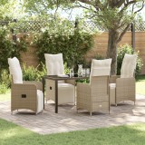 Gossi set de masa gradina 5 piese cu perne bej rattan poli