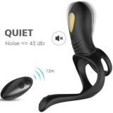 ARMONY - JOY JUMPER RING VIBRATOR FOR COUPLES &amp; ANAL PLUG REMOTE CONTROL BLACK, ARMONY FOR HIM