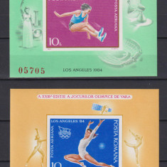 ROMANIA JOCURILE OLIMPICE LOS ANGELE 1984 LP. 1105-1106 MNH