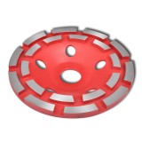 Disc diamantat tip cupa, cu doua randuri, 125 mm