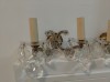 Superb set de 2 aplice electrice vechi in stil Victorian din bronz