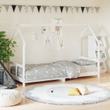 Cadru de pat pentru copii, alb, 80x200 cm, lemn masiv de pin GartenMobel Dekor, vidaXL