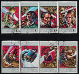 COMORE 1988 - Cosmonautica, oameni de stiinta, astronomi /serie completa, Stampilat