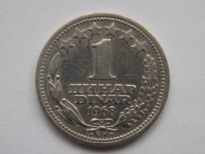 1 DINAR 1968 IUGOSLAVIA foto