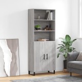 vidaXL Dulap &icirc;nalt, gri sonoma, 69,5x34x180 cm, lemn compozit
