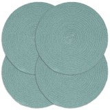 VidaXL Naproane, 4 buc., verde, 38 cm, bumbac, simplu, rotund