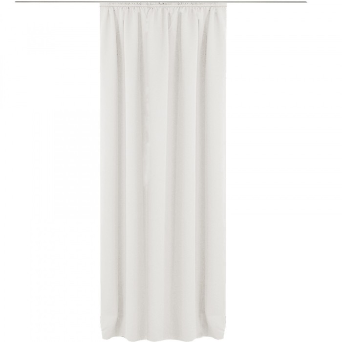 Draperie cu rejansa Jemidi, 140 x 245 cm, Alb, Poliester, 55276.02.01