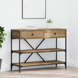 vidaXL Masă Consolă din Stejar Artisan 100x34.5x75 cm Lemn Prelucrat