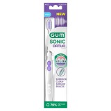 Periuță de dinți electrică sonică GUM Sunstar Sonic Power Ortho, pentru aparat ortodontic, 1 buc