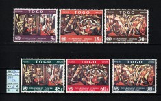 Timbre Togo, 1967 | ONU - Dezarmare globală - Picturi murale | MNH | aph