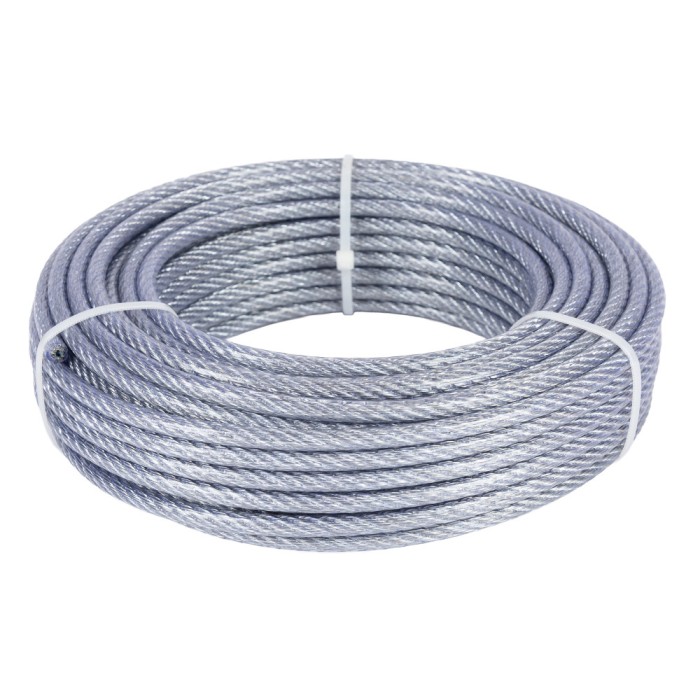 Cablu otel zincat Micul Fermier, plastifiat, diametru 5-6.5mm, lungime 25m FarmGarden AgroTrade