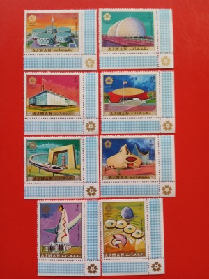 AJMAN, EXPO OSAKA - SERIE COMPLETĂ MNH foto