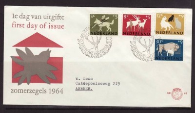 Netherlands 1964 Summer animals FDC K.457 foto