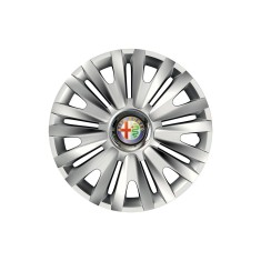 Set 4 capace roti Cu Inel Cromat Royal R15 pentru gama auto Alfa Romeo