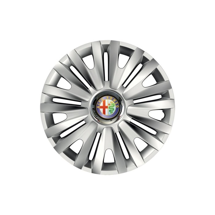 Set 4 capace roti Cu Inel Cromat Royal R14 pentru gama auto Alfa Romeo