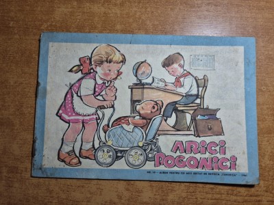revista pentru copii - arici pogonici - octombrie 1961 - poezii , cantece,jocuri ,benzi desenate,divertisment foto