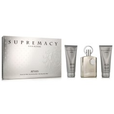 Afnan Supremacy Argint Set cadou pentru bărbați EDP 100ml + 100ml balsam după ras + 100ml gel de duș