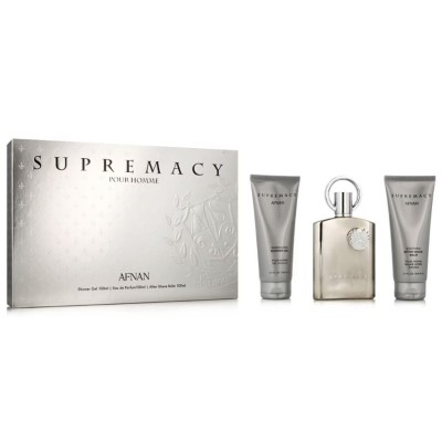 Afnan Supremacy Argint Set cadou pentru bărbați EDP 100ml + 100ml balsam după ras + 100ml gel de duș foto