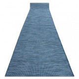 Din iuta, cu țesătură plată, covor PATIO Sisal cu model simplu 2778 albastru, 97 cm