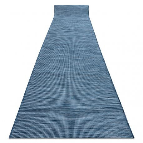 Din iuta, cu țesătură plată, covor PATIO Sisal cu model simplu 2778 albastru, 97 cm