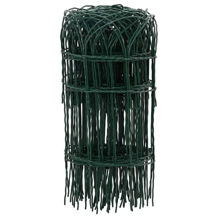 vidaXL Gard delimitare grădină fier vopsit electrostatic 10 x 0,4 m